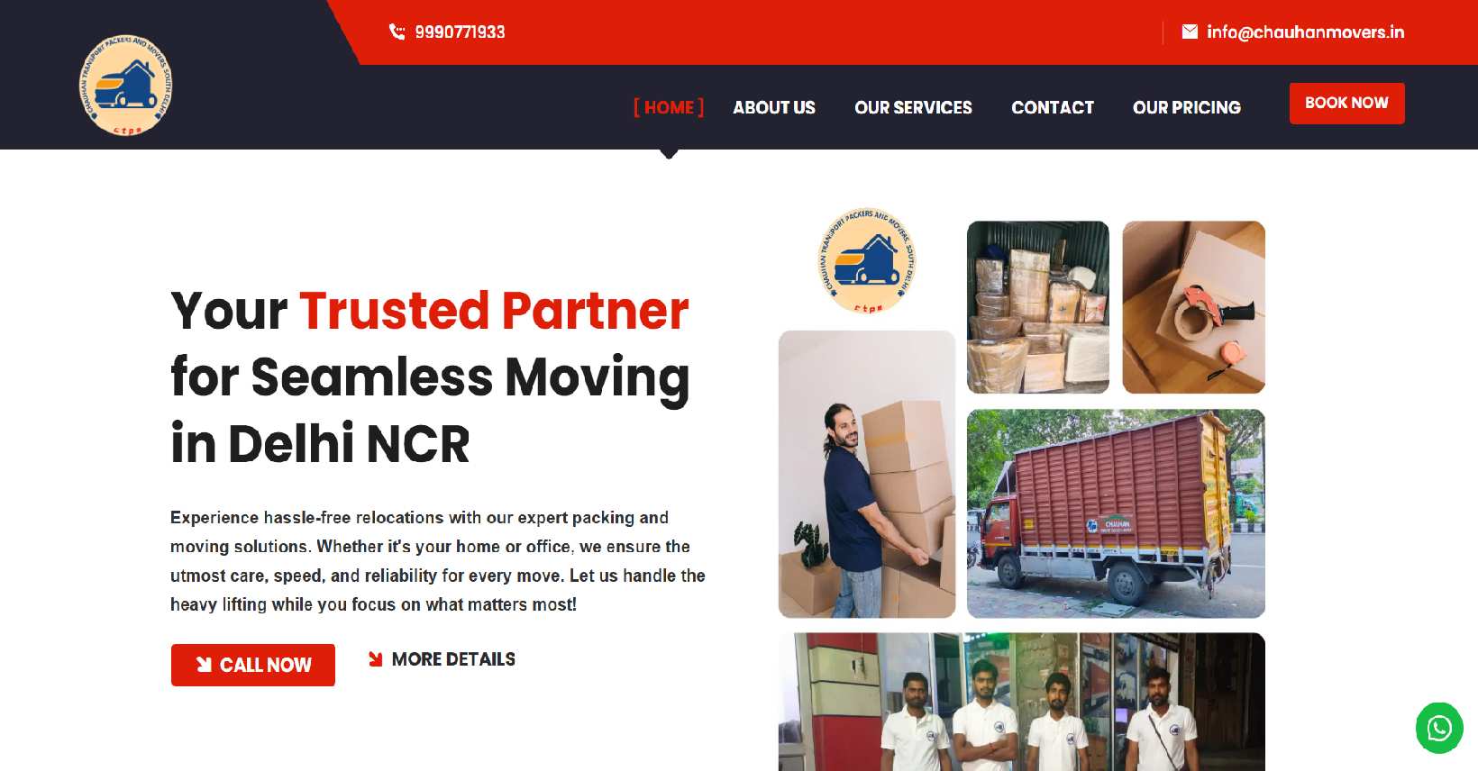 Movers and Packers website designing and development service in moradabad - Eka-Dra Solutions
